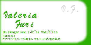 valeria furi business card